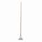 Unisan Mop Handle Metal Head, 54", 1.13" Dia, Natural, Wood 605 - alternate 1
